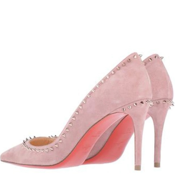 Christian Louboutin pink suede pumps. - Picture 5 of 13